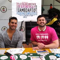 Lambda members at the table for Community Day