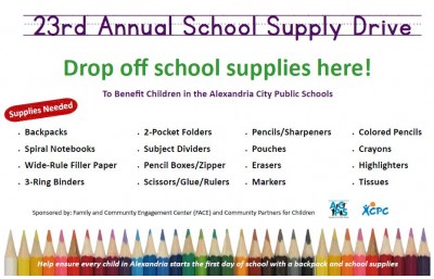 Supplies needed: backpacks, spiral notebooks, wide rule filler paper, 3 ring binders, 2 pocket folders, subject dividers, pencil boxes, scissors, glue, rulers, pencils, sharpeners, pouches, erasers, markers, coloring pencils, crayons, hilighters, tissues
