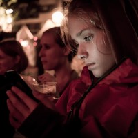 Photo of a girl using a smart phone